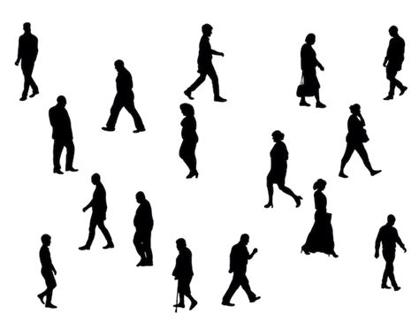 Premium Vector | Silhouette of people collection set of silhouettes of ...