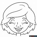 Laughing Face Coloring Page  Easy Drawing Guides sketch template