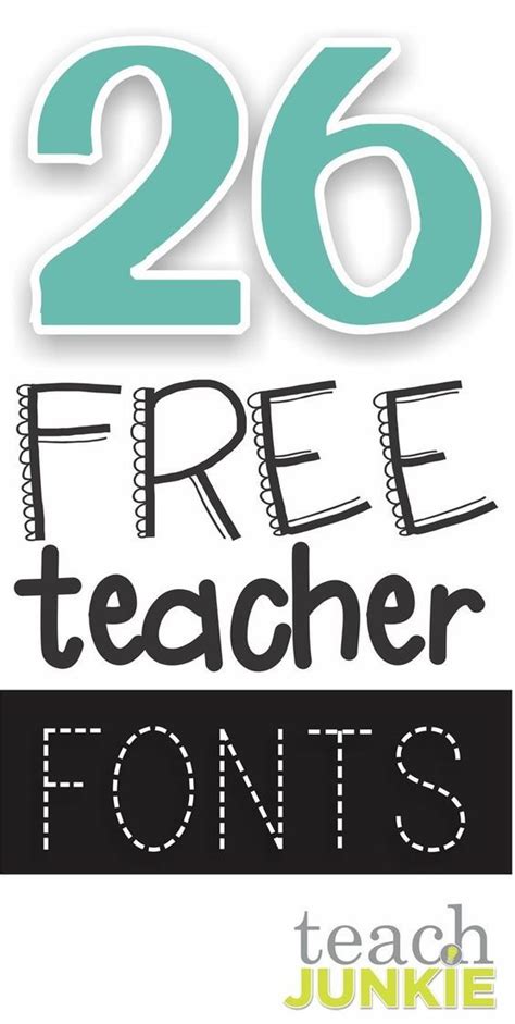 67 Free Fonts for Teachers | Free teacher fonts, Teacher fonts, Teaching