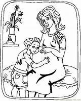 Coloring Pregnancy Pages sketch template