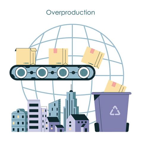 Overproduction and Overconsumption Concept Set. Global Ecological Stock ...