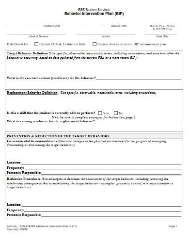Behavior Intervention Plan - 20+ Examples, Format, Word, Google Docs, Apple, Pages, How to ...