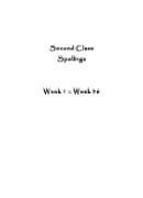 Second Class Spellings Worksheet - Week 1 '- Week 36 2nd Grade printable pdf download