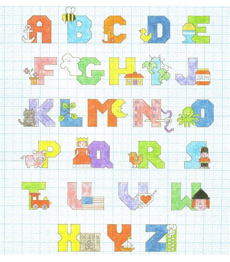 Cross Stitch Mania: Free Children's Alphabet Cross Stitch Chart