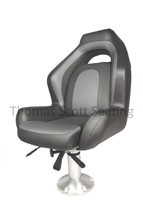 Boat seat HELM chair sports GREY pedestal fitted - BUY HERE