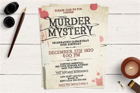 Murder Mystery Party Escape Room Invitation Murder Mystery - Etsy