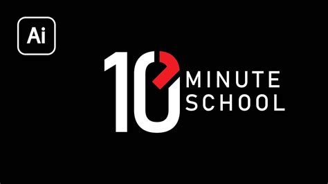 Ten Minute School Logo Design in Illustrator cc Tutorial Bangla - YouTube