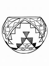 Pueblo Pottery Designs Coloring Page  Free Printable Pages sketch template