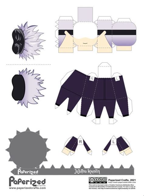 Satoru Gojo papercraft | Anime paper, Anime crafts diy, Paper doll template