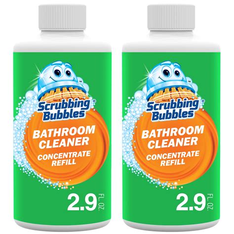 Scrubbing Bubbles Multi Surface Bathroom Cleaner Concentrate, Two 2.9 oz Concentrated Refill ...