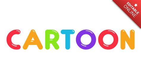 CARTOON | Child Multicolor Font | Text Effect Generator