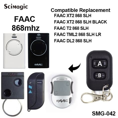 Compatible FAAC 868Mhz FAAC SLH Remote Universal