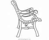 Designer Bench Coloring Page For Kids  Free Furnitures Printable sketch template
