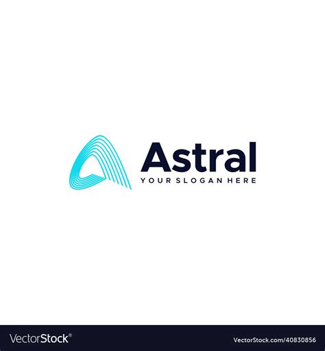 Flat letter mark astral geometric art logo design Vector Image