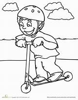 Scooter Coloring Pages  Scenery Mountains sketch template