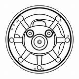 Drawing Of A Automobile Wheel Coloring Page Outline Sketch Vector  sketch template