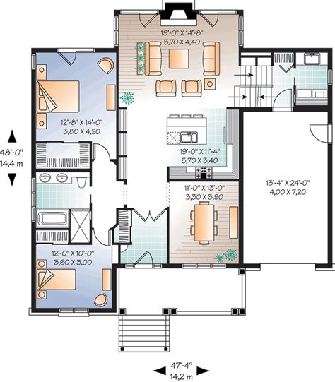 Split Level Home Plan with Welcoming Front Porch - 21728DR | Architectural Designs - House Plans