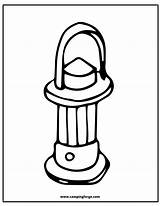 Camping Lantern Coloring Page sketch template