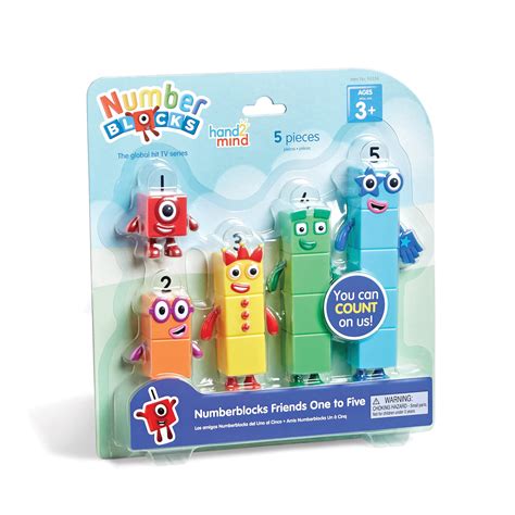 Buy hand2mind Numberblocks Friends One to Five Figures, Toy Figures Collectibles, Small Cartoon ...