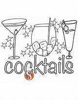 Free Cocktails Coloring Pages — Stevie Doodles sketch template