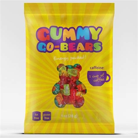 Package design for caffeinated gummy bears! | Product packaging contest | Gummies, Gummy bears ...