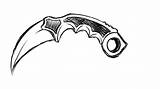 Coltello Karambit Raskrasil Sketch Coloring Page sketch template