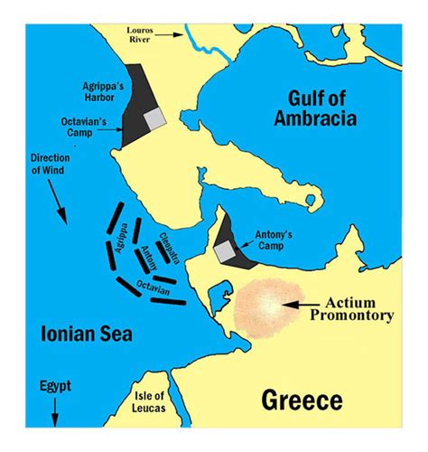 Sea Battle of Actium Map | Octavian: Rise to Power