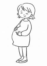 Coloring Page pregnant  Free Printables Img 30757 sketch template