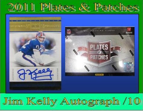 2011 Plates & Patches Jim Kelly Autograph /10 | MVP Sports Cards