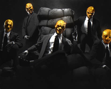 1280x1024 Resolution Payday Gold Masks 1280x1024 Resolution Wallpaper ...