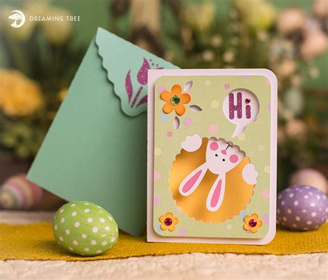 Easter Card (Free SVG) - Dreaming Tree | Easter cards handmade, Free ...