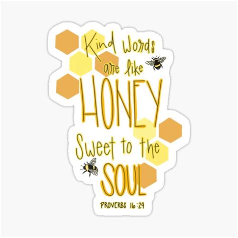 "Proverbs 16:24" Sticker for Sale by ThatNat | Redbubble