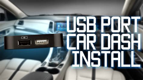 USB Port installed in car dash - YouTube