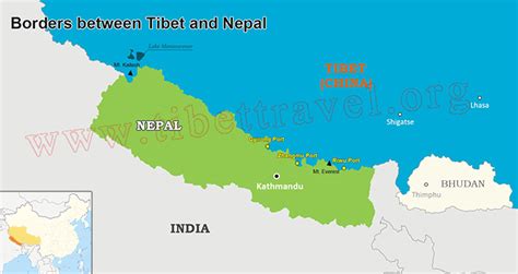 Nepal Map, Map of Nepal, Nepal Tour Map - Tibet Vista