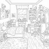 Clipart Outline Bedroom White Webstockreview Bed Room Sketch Coloring Page sketch template