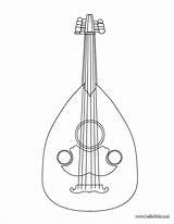 Color Online Mandolin Coloring Page sketch template