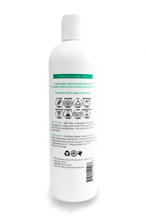 Unscented, Hypoallergenic, SLS Free Shampoo for Sensitive Skin – Cleure