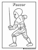 Ms Ibtihaj Muhammad Black History Fencer Coloring Page Afrocentric sketch template