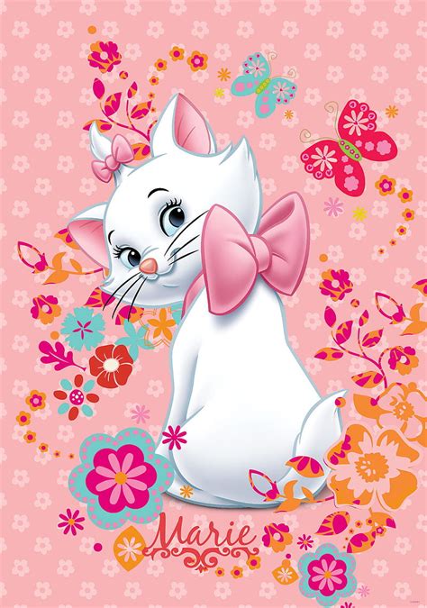 Marie Aristocat, cats, disney, pink, HD phone wallpaper | Peakpx