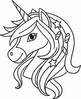 Unicorn Head Isolated Coloring Page For Kids 8209027 Vector Art At Vecteezy sketch template