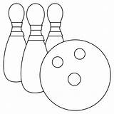 Ten Pins Coloring Page Free Bowling Pages sketch template