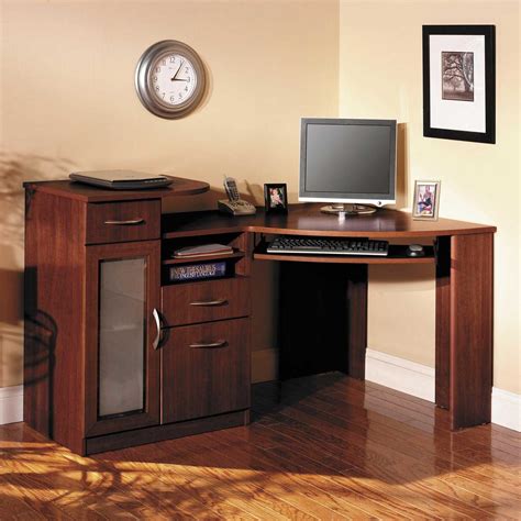Cherry Corner Computer Desk - Beautiful Living Room Furniture Set Check ...