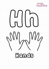 Hands Coloring Page sketch template