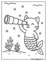20 Mermaid Cat Coloring Pages Free Printable PDFs sketch template