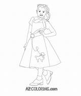 Poodle Skirt Coloring Page  Home sketch template