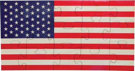 American Flag Shaped Jigsaw Puzzle — Maple Landmark