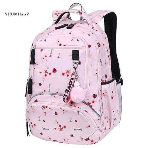 ☆Large School Bag Cute Student School Backpack Printed Waterproof ...