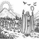 Moses Led His People From Egypt Coloring Page  For Kids sketch template