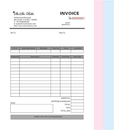 Custom Invoice Book * Invoice Template Ideas