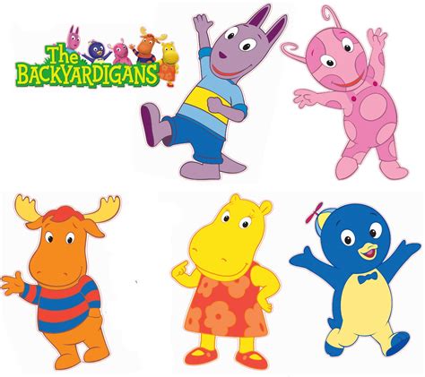 Set of 6 Backyardigans Removable Wall Decal Stickers with